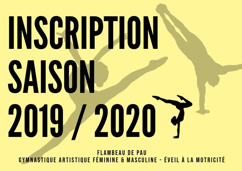 INSCRIPTIONS SAISON 2019 / 2020